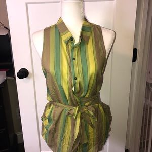 Free People small wrap top on green
